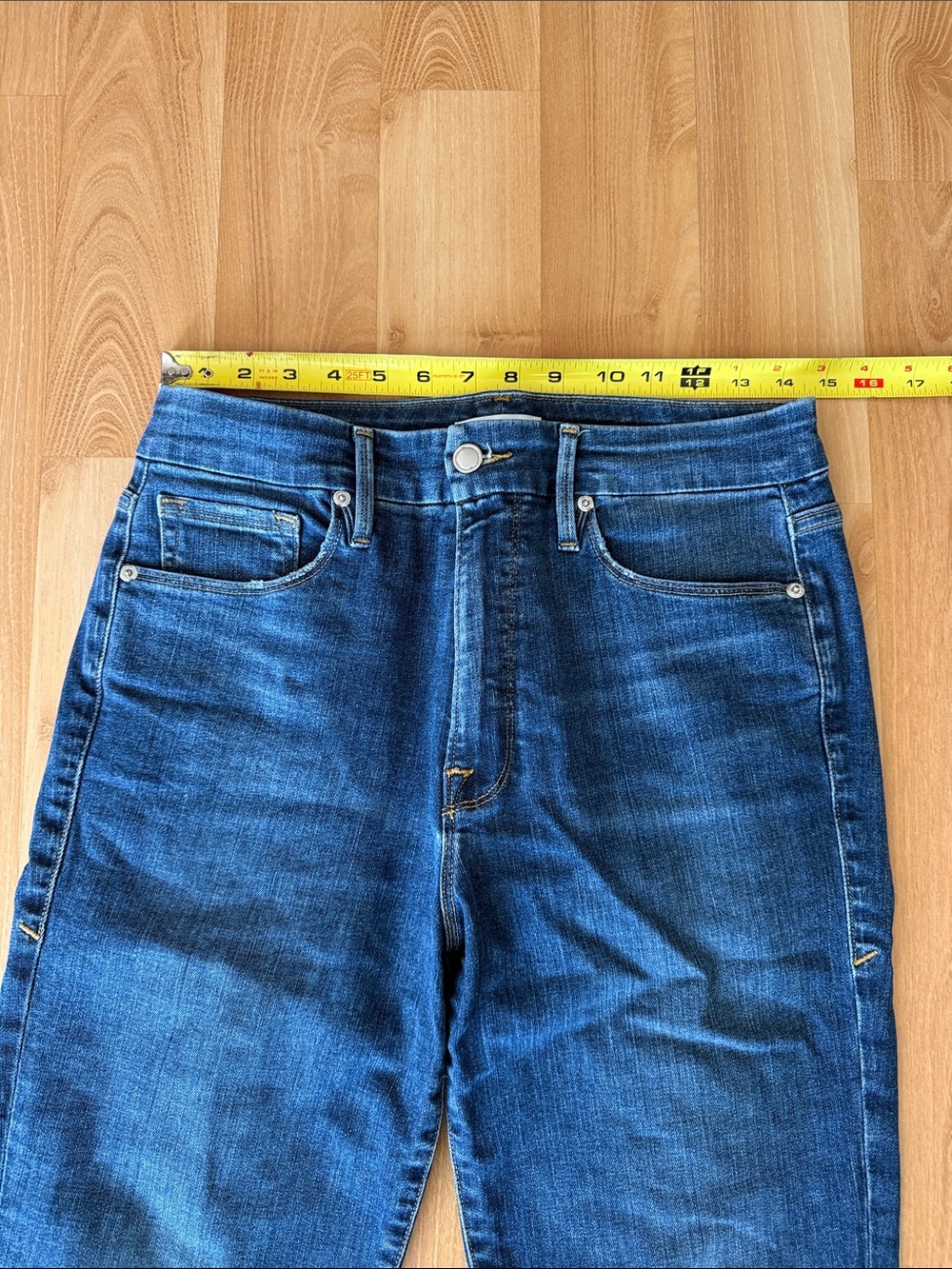 Good American High-Rise Dark Blue Denim Jeans - Picture 5 of 16